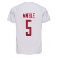 Denmark Joakim Maehle #5 Replica Away Shirt World Cup 2022 Short Sleeve